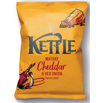 Kettle Mature Cheddar Red Onion Crisps, 40g, Pack of 54