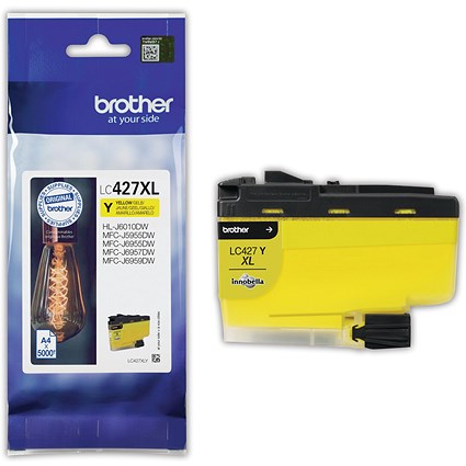 Brother LC427XLY Inkjet Cartridge High Yield Yellow LC427XLY