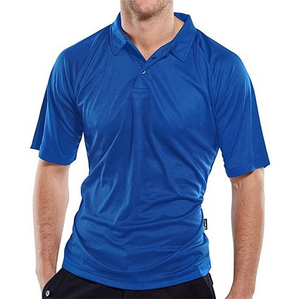 Beeswift B-Cool Wicking Polo Shirt, Royal Blue, Large