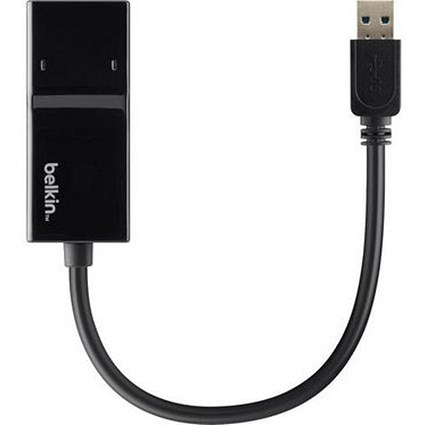 Belkin USB 3.0 Gigabit Ethernet Adapter, Black