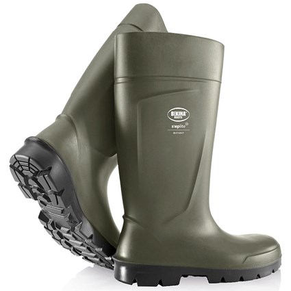 Bekina Steplite Easygrip Non Safety Wellington Boots, Green, 4