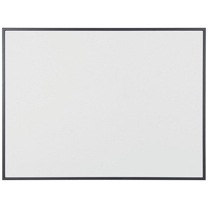 Bi-Office Basic Non-Magnetic Whiteboard, Black Frame, 1200x900mm