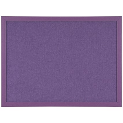 Bi-Office Essentials Purple Fabric Noticeboard, 600x450mm, Purple