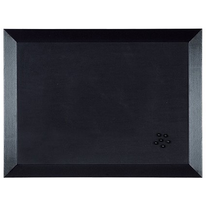 Bi-Office Kamashi Black Softouch Noticeboard, 600x450mm, Black