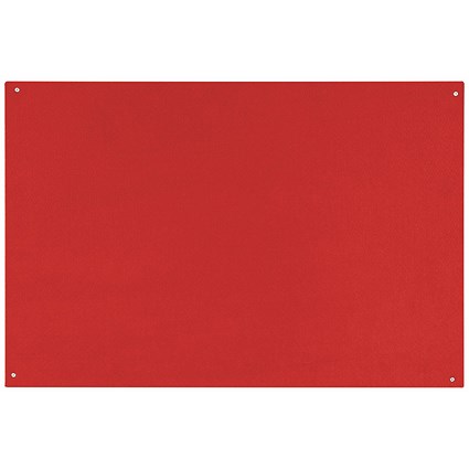 Bi-Office Unframed Noticeboard, 1175x875mm, Red