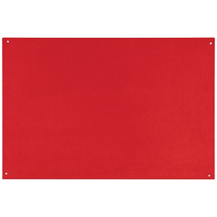 Bi-Office Unframed Noticeboard, 875x575mm, Red