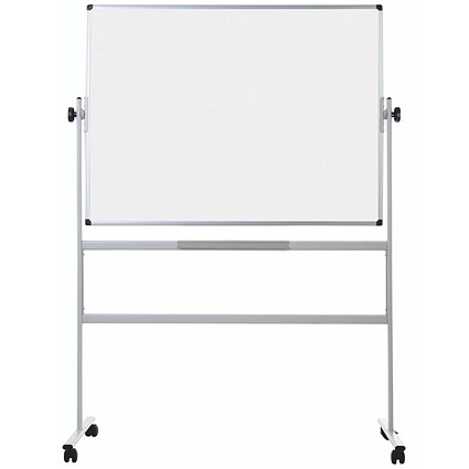 Bi-Office Mobile Revolving Enamel Magnetic Whiteboard, 1500x1200mm