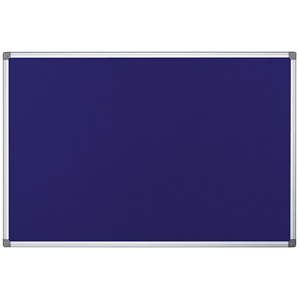 Bi-Office Maya Fire Retardant Noticeboard, Aluminium Frame, 1500x1200mm, Blue