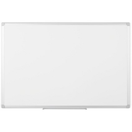 Bi-Office Earth Maya Lacquered Steel Magnetic Whiteboard, Aluminium Frame, 900x600mm