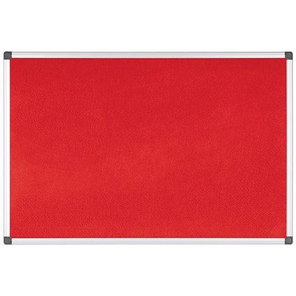 Bi-Office New Generation A9 Felt Noticeboard, 2400x1200mm, Red