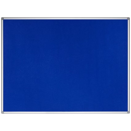 Bi-Office Earth Maya Felt Noticeboard, Aluminium Frame 1200x900mm, Blue