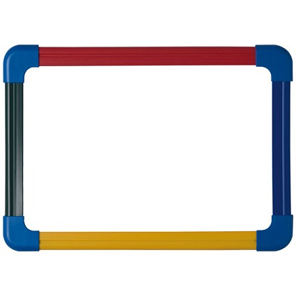 Bi-Office Schoolmate Laptop Non-Magnetic Double Sided Whiteboard, Double Plain, Plastic Frame, A4, Pack of 10