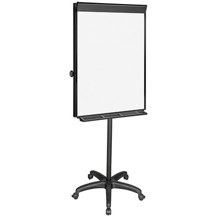 Bi-Office Vanguard Magnetic Mobile Easel, 70x100cm, Black