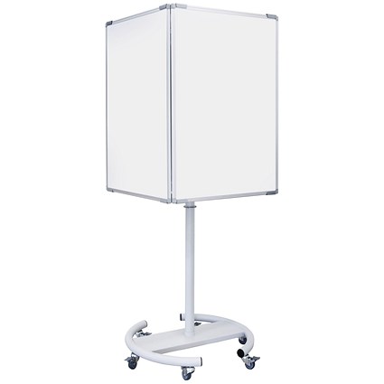 Bi-Office 4 Sided Mobile Magnetic Information Board, 910x650mm