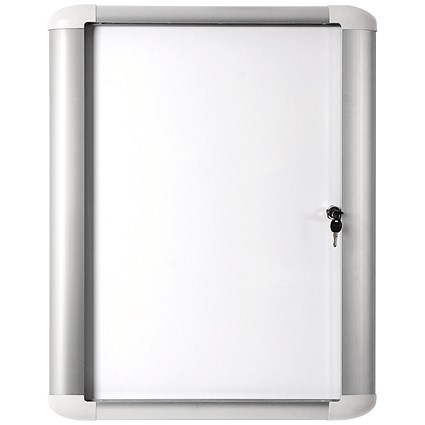 Bi-Office Mastervision Outdoor Magnetic Whiteboard Display Case, 9xA4, Aluminium Frame