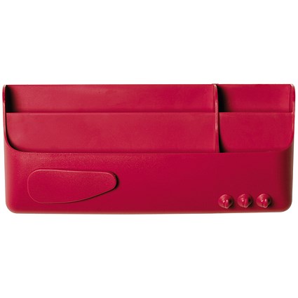 Bi-Office Smart Magnetic Storage Box, Red