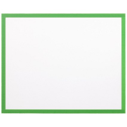 Bi-Office Adhesive Document Holder, A4, Green, Pack of 5