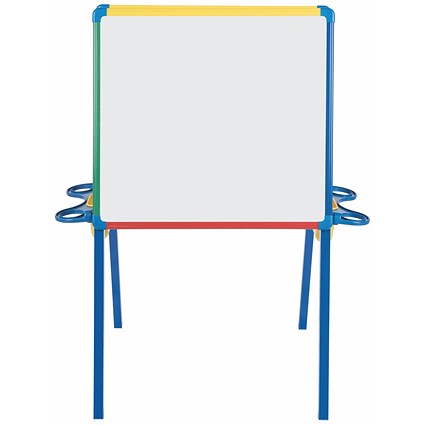 Bi-Office Schoolmate A- Frame Magnetic Lacquered Steel Whiteboard, 84x104x63cm