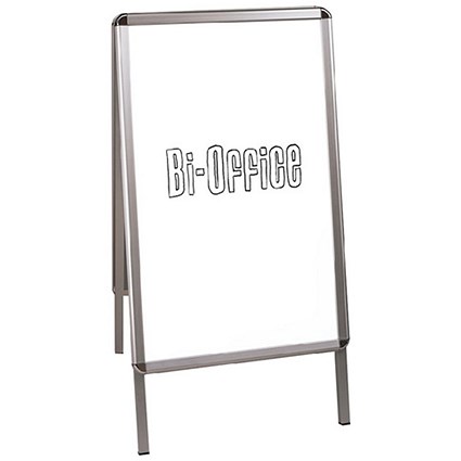 Bi-Office Freestanding A-Frame Poster Display, Aluminium Frame, A2