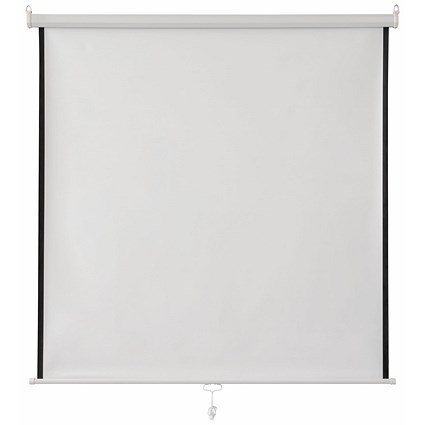 Bi-Office Wall Projection Screen, Manual Retraction, 1200x900mm