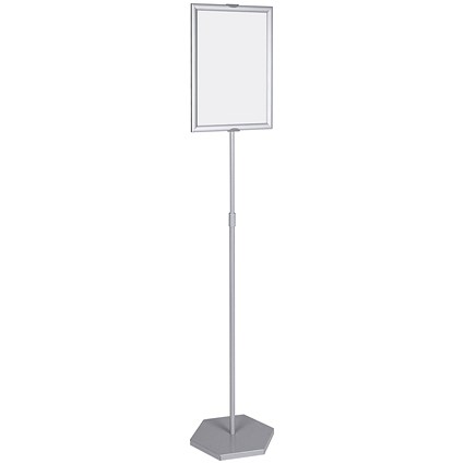 Bi-Office Floor Standing Aluminium Snap Display, A3