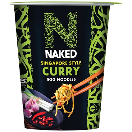 Naked Noodle Singapore Style Curry Egg Noodles, 78g, Pack of 6