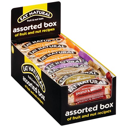 Eat Natural Assorted Flavours Fruit and Nut Bars, Pack of 28