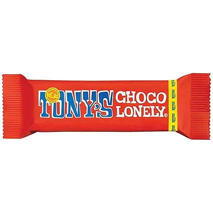 Tonys Chocolonely Milk Chocolate, Pack of 35