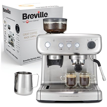 Breville VCF126 Barista Max Coffee Machine, Stainless Steel