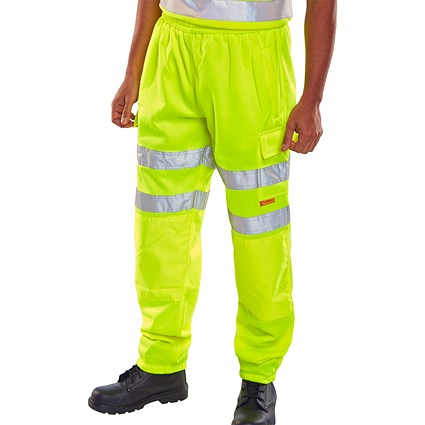 Beeswift Hi Viz Jogging Bottoms, Saturn Yellow, 4XL