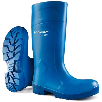 Dunlop Purofort Multigrip Safety Wellington Boots, Blue, 3