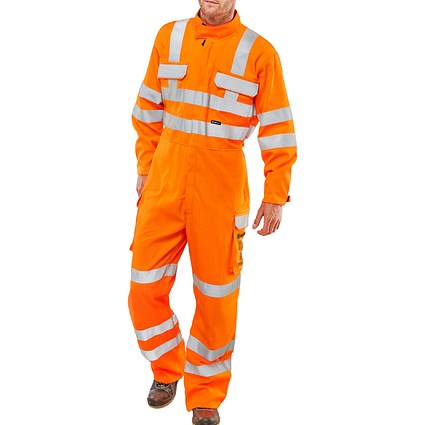 Beeswift Orange Arc Compliant Ris Coveralls, Orange, 52T