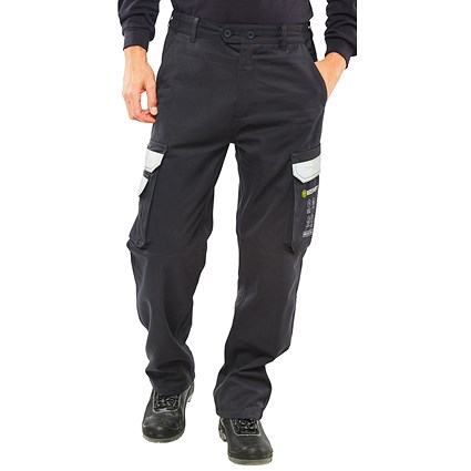 Beeswift Arc Flash Trousers, Navy Blue, 28