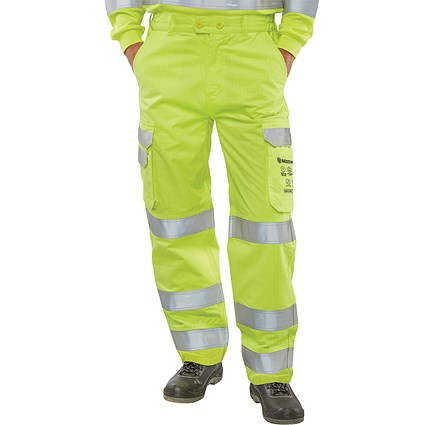 Beeswift High Visibility Trousers, Saturn Yellow, 40