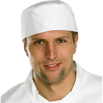 Beeswift Chefs Skull Cap, White