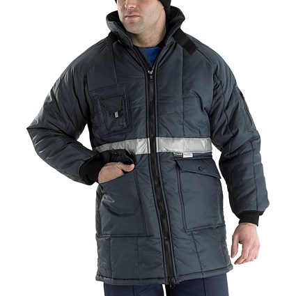 Beeswift Coldstar Freezer Jacket, Navy Blue, 2XL