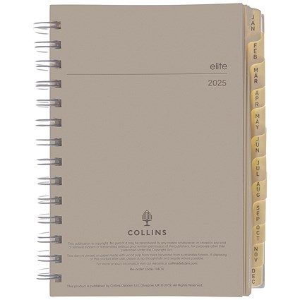 Collins Elite Compact Day Per Page Refill, 2025