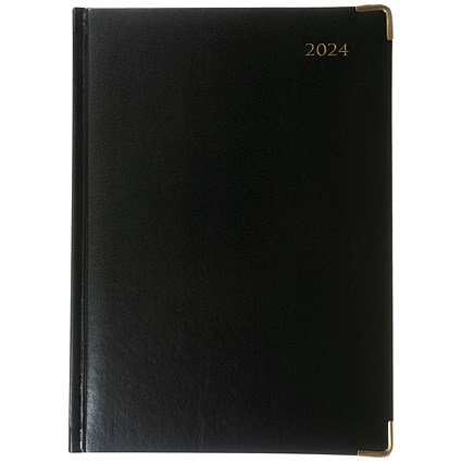 Collins Manager Appointment Diary, Day Per Page, Black, 2024 | Paperstone