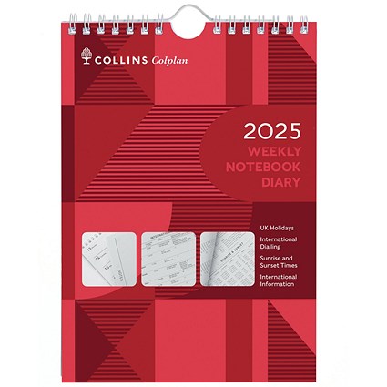 Collins Weekly Notebook 2025 Diary, A5