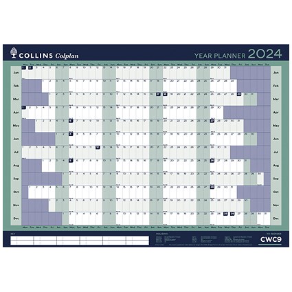 2024 Large A1 Office Wall Year Planner Commercial Calendar Organiser Folded  A4