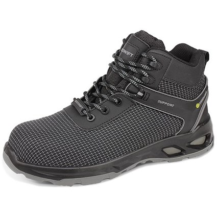 Beeswift Himley Composite Mid Cut TPU Tek S3S Safety Boots, Black and Grey, 3