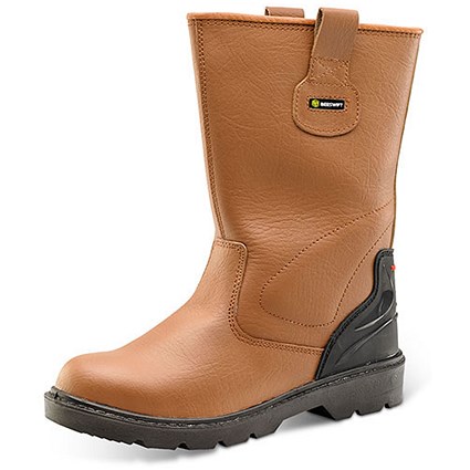 Beeswift Premium Rigger Boots, Tan, 8