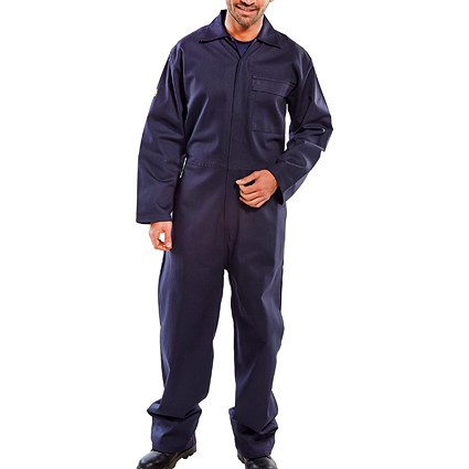 Beeswift Fire Retardant Boilersuit, Navy Blue, 40