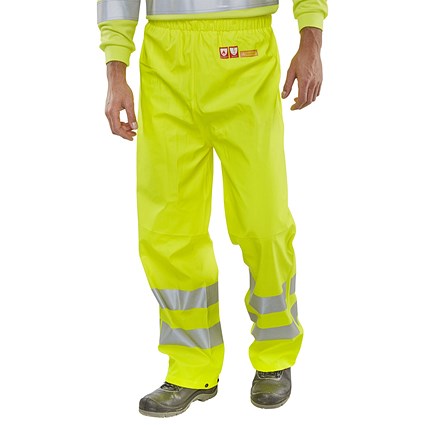 Beeswift Fire Retardant Anti-Static Trousers, Saturn Yellow, Medium