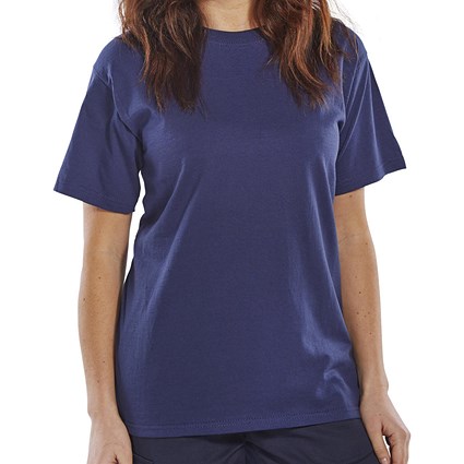 Beeswift Heavy Weight T-Shirt, Navy Blue, XS