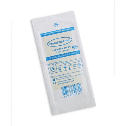 Hygiostrip Skin Closure Strip, 3mm x 75mm, Pack of 10