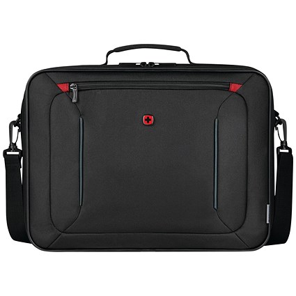 Wenger BQ Clamshell Opening Case, For up to 16 Inch Laptops, Black