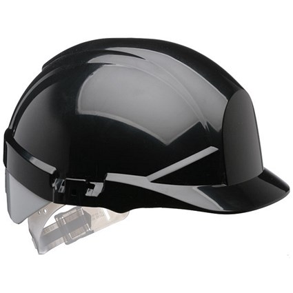 Centurion Reflex Slip Ratchet Helmet, Black with Silver Flash