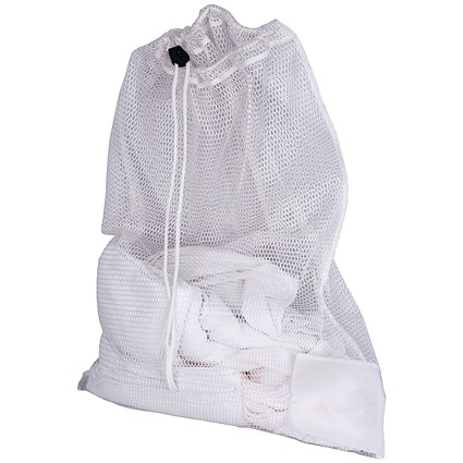 Robert Scott Drawstring Laundry Net, White