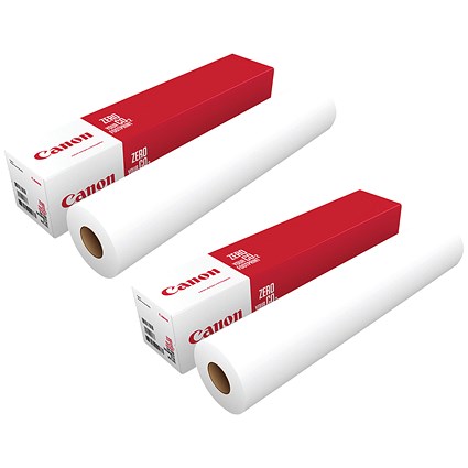 Canon LFM055 Red Label Paper Roll, 75gsm, 175mx594mm, White, Pack of 2